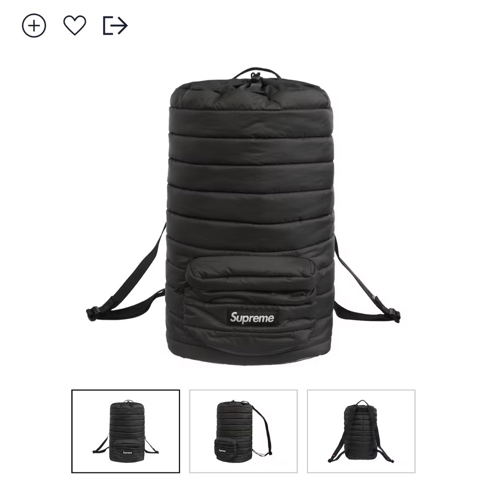 Supreme puffer backpack